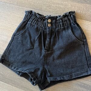 She + Sky Charcoal High-Waisted Shorts